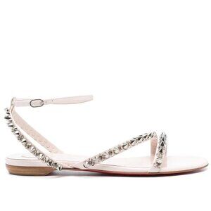 Christian Louboutin MAFALDINA SPIKES FLAT Strappy Studded Sandals Shoes